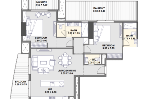 شقة للبيع في مرسى دبي، دبي، الإمارات العربية المتحدة 36 متر مربع ، رقم 689972 - صورة 7