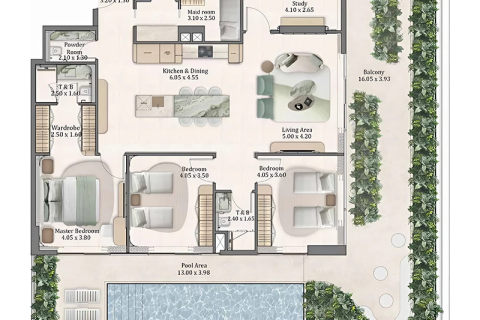 Appartement te koop in Dubai, VAE 1 slaapkamer, 79 vr.m., nr 689967 - foto 7