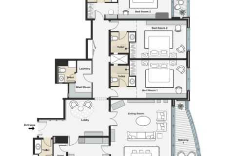 Купити квартиру в Шарджа, ОАЕ 1 кімната, 49м2, № 689971 - фото 8