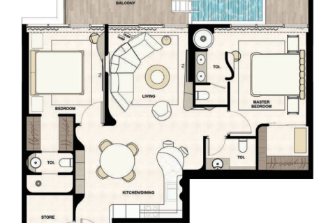 Купити квартиру в Дубай, ОАЕ 1 спальня, 83м2, № 690061 - фото 9