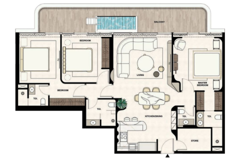 Купити квартиру в Дубай, ОАЕ 1 спальня, 83м2, № 690061 - фото 7