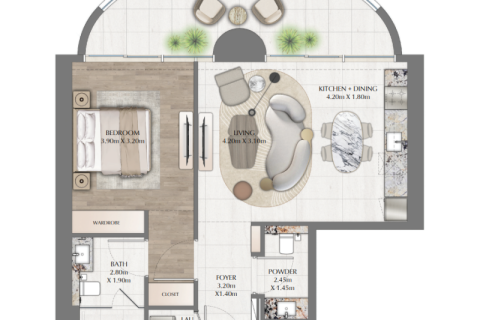 Downtown Dubai (Downtown Burj Dubai), UAE의 판매용 아파트 44제곱미터 번호 690065 - 사진 8