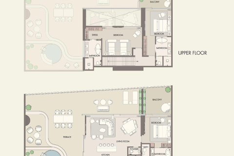 Apartman u Al Marjan Island, Ras Al Khaimah, UAE 1 spavaća soba, 98 m2 Br. 690062 - fotografija 7
