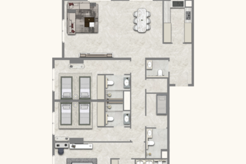 Apartament na sprzedaż w Al Furjan, Dubai, ZEA 1 sypialnia, 83 mkw., nr 690066 - zdjęcie 6