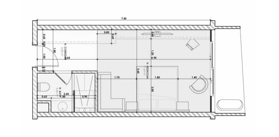 Al Sufouh、Dubai、UAEにあるマンション 1部屋、32.79 m2 No702807