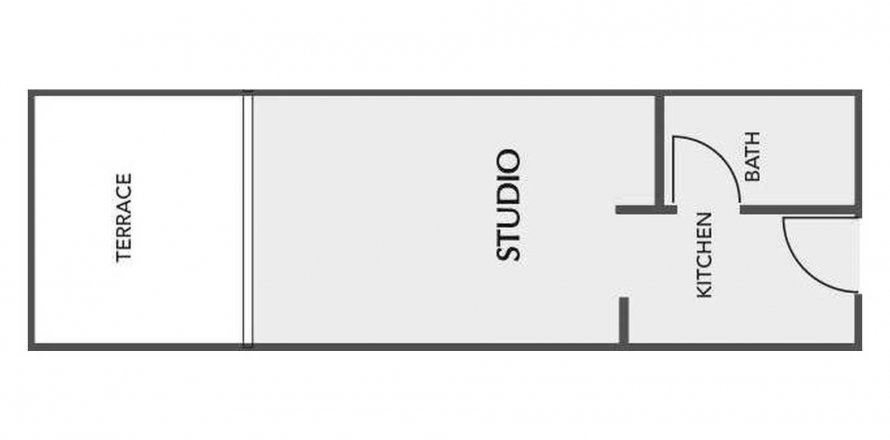 דירה ב Dubai Residence Complex, Dubai, איחוד האמירויות 42.46 מ"ר מספר 571641