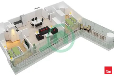Appartement te huur in Dubai Marina, Dubai, VAE 2 slaapkamers, 112.2 vr.m., nr 703516 - foto 26