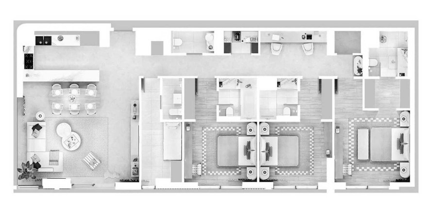 Leilighet i Al Fahid, Abu Dhabi, Emiratene 3 soverom, 183 kvm nr. 695861