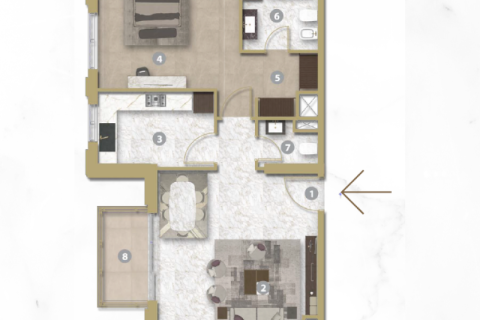 Apartamento en venta en Al Furjan, Dubai, EAU 1 dormitorio, 78 m2 № 732507 - foto 5