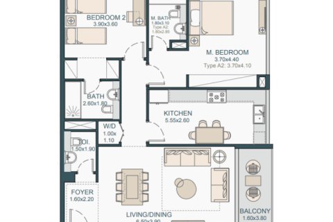 Apartment in Dubai Silicon Oasis, UAE 1 room, 41 sq.m. № 732503 - photo 7