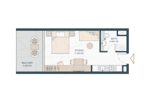 Apartment in Dubai Silicon Oasis, UAE 1 room, 41 sq.m. № 732503 - photo 5