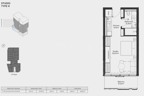 Apartman u gradu Dubai, UAE 1 soba, 39 m2 Br. 730781 - Slika 17