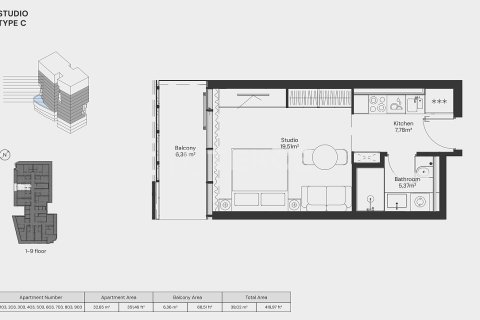 Apartman u gradu Dubai, UAE 1 soba, 39 m2 Br. 730781 - Slika 16