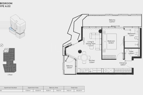 Apartman u gradu Dubai, UAE 1 soba, 39 m2 Br. 730781 - Slika 20