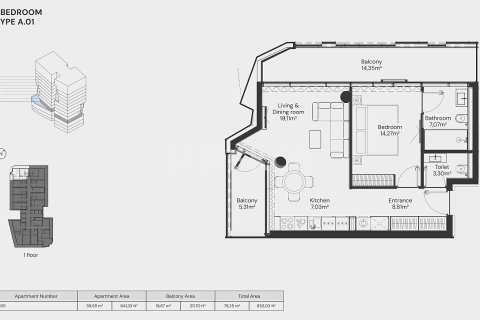Apartman u gradu Dubai, UAE 1 soba, 39 m2 Br. 730781 - Slika 19