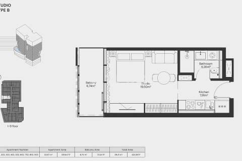Apartman u gradu Dubai, UAE 1 soba, 39 m2 Br. 730781 - Slika 15