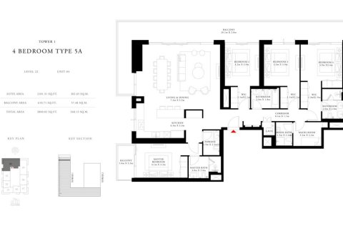 Apartament na sprzedaż w Dubai Harbour, Dubai, ZEA 1 sypialnia, 70 mkw., nr 704921 - zdjęcie 11
