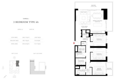 Apartament na sprzedaż w Dubai Harbour, Dubai, ZEA 1 sypialnia, 70 mkw., nr 704921 - zdjęcie 10