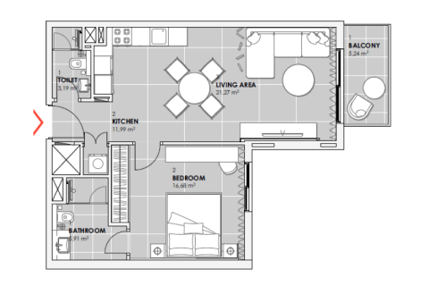 Apartment in Jumeirah Village Circle, Dubai, UAE 1 room, 41 sq.m. № 732654 - photo 8
