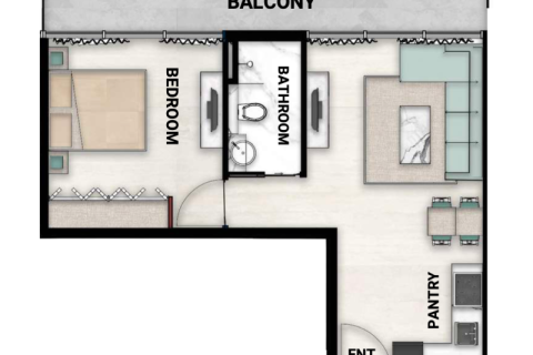 Apartment sa Majan, Dubai, UAE 1 silid, 36 sq.m. № 732656 - larawan 3