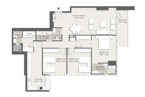 Lakás itt: Jumeirah Village Circle, Dubai, EAE, 1 szoba, 37 m², azonosító: 732652 - fénykép 6