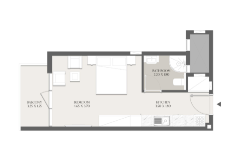 Lakás itt: Jumeirah Village Circle, Dubai, EAE, 1 szoba, 37 m², azonosító: 732652 - fénykép 3