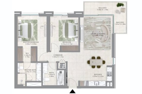 Apartment sa Dubai Creek Harbour (The Lagoons), Dubai, UAE 1 silid-tulugan, 70 sq.m. № 704685 - larawan 15