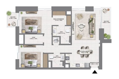 阿联酋 Dubai Downtown Dubai (Downtown Burj Dubai) 待售 : 1 卧, 82 平方米 , 编号704680 - 照片 9