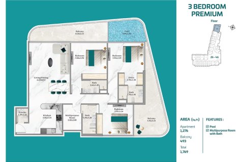 Maritime City, Dubai, BAE’de satılık daire 1 oda, 38 m&sup2; No 704423 - fotoğraf 17