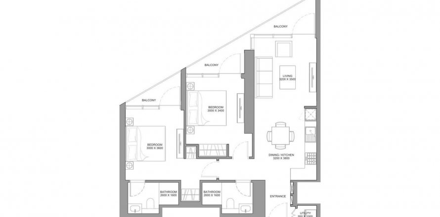 Apartment in Skyvue Solair in Nadd Al Sheba, Dubai, UAE 2 bedrooms, 86.79 sq.m. № 564737