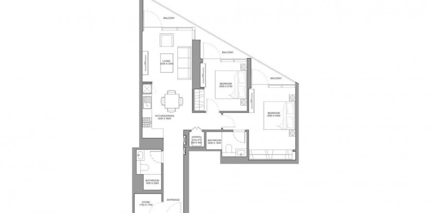 Apartment in Skyvue Solair in Nadd Al Sheba, Dubai, UAE 2 bedrooms, 90.79 sq.m. № 564736