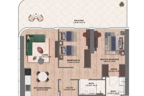 Appartement te koop in Motor City, Dubai, VAE 1 kamer, 39 vr.m., nr 728475 - foto 11