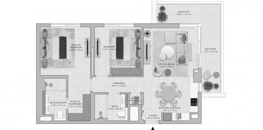 Apartment in Rosehill in Dubai Hills Estate, UAE 2 bedrooms, 111.02 sq.m. № 621231