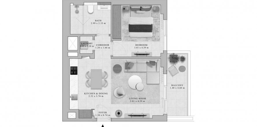 Apartment in Rosehill in Dubai Hills Estate, UAE 1 bedroom, 70.02 sq.m. № 621230