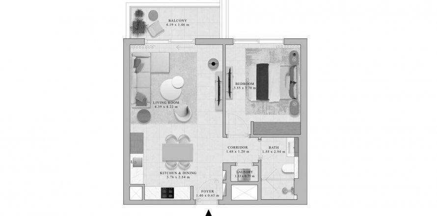 Apartment in Rosehill in Dubai Hills Estate, UAE 1 bedroom, 69.17 sq.m. № 621227