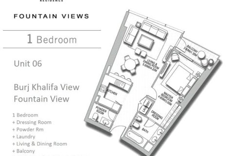 Apartment sa Downtown Dubai (Downtown Burj Dubai), UAE 1 silid-tulugan, 78 sq.m. № 688738 - larawan 11