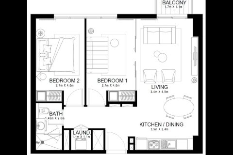 Apartament de închiriat în Dubai Hills Estate, Dubai, EAU 2 dormitoare, 69.67725000 mp.  №651456 - poză 16