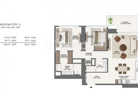 Купить квартиру в Дубай, ОАЭ 3 комнаты, 120м2, № 617404 - фото 14