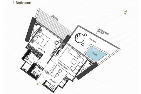 Byt v Jumeirah Village Circle, Dubai, SAE 1 ložnice, 74 m² Č.: 575690 - fotografie 17