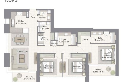 Apartment in CREEKSIDE 18 in Dubai Creek Harbour (The Lagoons), UAE 1 bedroom, 63 sq.m. № 704918 - photo 9