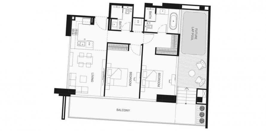 Byt v Binghatti Ruby v Jumeirah Village Circle, Dubai, SAE 2 ložnice, 135.55 m² Č.: 564991