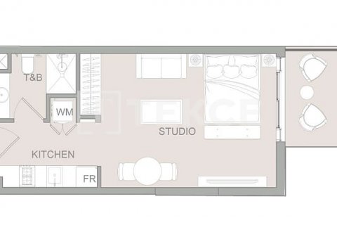 Byt v Jumeirah Village Circle, Dubai, SAE 1 ložnice, 69 m² Č.: 584144 - fotografie 22