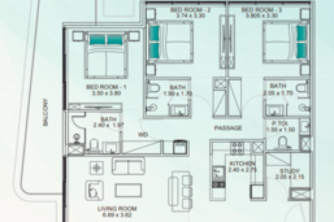 Lakás itt: Dubai, EAE, 1 hálószoba, 74 m², azonosító: 704356 - fénykép 16