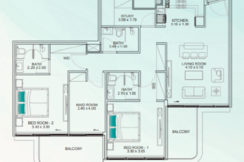 Lakás itt: Dubai, EAE, 1 hálószoba, 74 m², azonosító: 704356 - fénykép 15