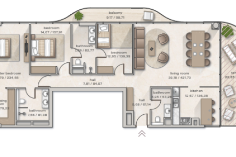Apartament në Dubai, Emiratet e Bashkuara Arabe 3 dhoma gjumi, 189 m2. № 704520 - Foto 17