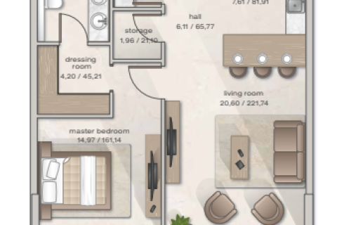 Apartament në Dubai, Emiratet e Bashkuara Arabe 3 dhoma gjumi, 189 m2. № 704520 - Foto 18