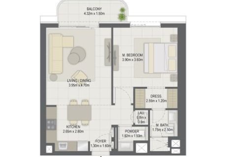 Пәтер Maryam Island, Шарджа, БАӘ-да 1 жатын бөлме, 72 м² № 704515 - фото 10