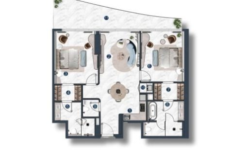 Leilighet til salgs i Al Marjan Island, Ras Al Khaimah, Emiratene 1 soverom, 88 kvm Nr. 704519 - Foto 21