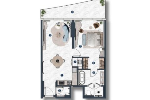 Leilighet til salgs i Al Marjan Island, Ras Al Khaimah, Emiratene 1 soverom, 88 kvm Nr. 704519 - Foto 20