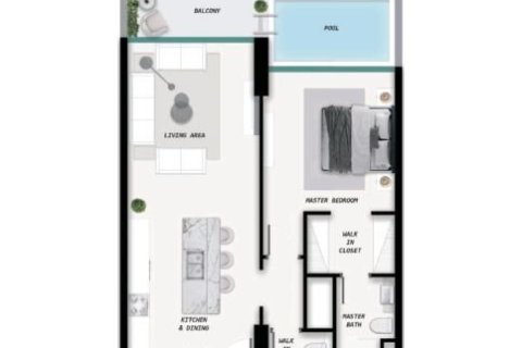 Apartment in Ocean Pearl in Dubai, UAE 1 bedroom № 704869 - photo 4